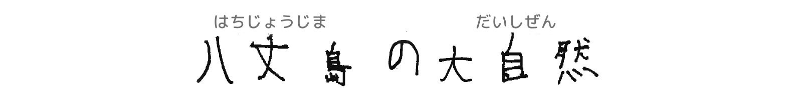 八丈島の大自然。