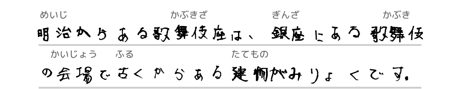 明治からある歌舞伎座は、銀座にある歌舞伎の会場で、古くからある建物がみりょくです。