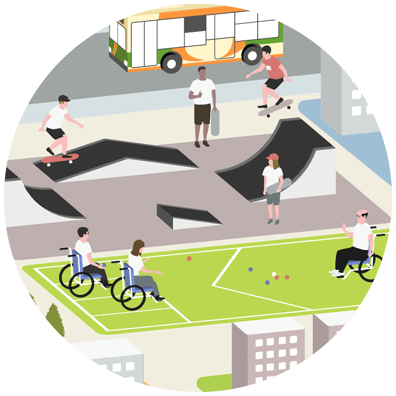 スポーツについて 拡大虫眼鏡